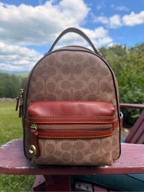 cole haan women's leather backpack Delancey nylon womens Backpack Rucksack Mini Nasa Adventure Color:black With Brown designed with a dedicated